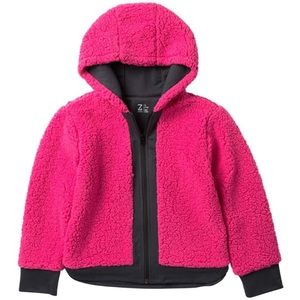 Z by Zella Girls Hot Pink Faux Shearling Hoodie